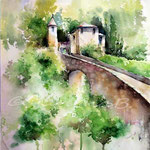 Papasidero (Italy)(2) / Watercolour 30x40cm on Fabriano CP © janinaB. 2016