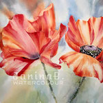 Poppies I 2020 (30) / 30x40cm Watercolour by ©janinaB.