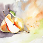 Pears I 2021 (O4) / Watercolour 20x30cm © janinaB.