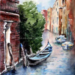 Venice II (O6) / Watercolour 21x31cm  Arches HP © janinaB. 2016 photographer: ©Eve Mazur