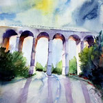 Highway bridge (6) / Watercolour sketch 27x35cm Fabriano Studio © janinaB. 2016