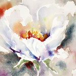 Flower III 2021 (O1) 15x26cm / Watercolour by ©janinaB. 