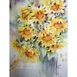 #Sunflowers I 2021 (32) 30x40cm / #Watercolour by ©janinaB. 