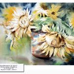 Sunflowers III 2017 (14) / Watercolour 30x40cm on Arches CP © janinaB. 2017