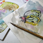 Butterfly I 2021 (31) / 25x30cm Watercolour by © janinaB. 