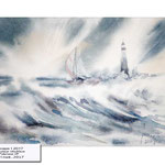 Seascape I 2017 (O6) / Watercolour 14x20cm on Fabriano CP © janinaB. 2017 