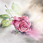Rose II 2024 (O3) 20x30cm / Watercolour by ©janinaB.