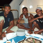 Maher - Hamada - Tiger; Crew Dinner on Deck