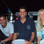 Hani - Nader - Chris; Crew Dinner on Deck