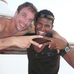 Heimi our friend and crazy Tek diver with Captain Maher