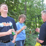 Dieter, Gaby and Noldi sharing a good joke...much fun at the Blue Waves Party. Noldi ' Chris's dad - always full of good jokes...