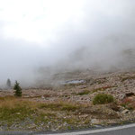 Col de la Lombarde im Nebel