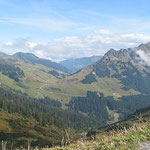 Blick vom Furkajoch ins Tal