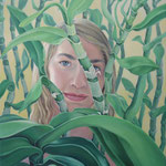 Orchideen, Ölfarbe a. LW, 60 x 50 cm