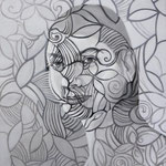 Camouflage 5, Ölfarbe a. LW,  60 x 50 cm
