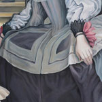 Das Chamäleon oder Les Ménines, Teil 4, Ölfarbe a. LW, 40 x 120 cm