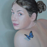Butterfly, Ölfarbe a. LW,  60 x 50 cm