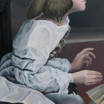 Das Chamäleon oder Les Ménines, Teil 2, Ölfarbe a. LW, 40 x 120 cm
