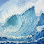 Welle, Ölfarbe a. LW,  140 x 100 cm