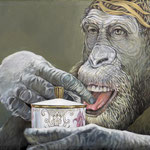 Gib den Affen Zucker, Ölfarbe a.LW, 96 x 155 cm