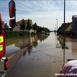 Hochwasser in Groß Rosenburg im Salzlandkreis am 10. Juni     Foto: radio SAW  