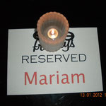 Reserved...... of course for Maria(m)