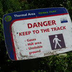 Danger!! Keep to the Track