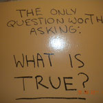 What is true? (on a toilets door)