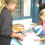 Kipepeo Project in the slum, made from women who lives in the slum