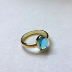 Ring geelgoud met topaas