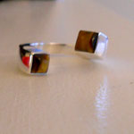 Slagring zilver met tijgeroog