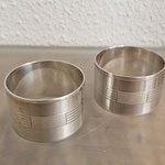 Paar runde Serviettenringe 925er Sterling Silber England Birmingham 1944 ohne Gravur