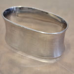 sehr schwerer Serviettenring oval Gebr. Reiner GR 800er Silber