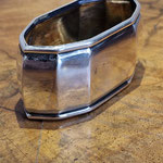 Serviettenring oval eckig 835er Silber