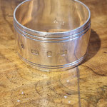 Serviettenring rund schwer schlicht 925er Sterling Silber England London