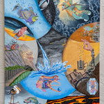 Confluence of Incomplete Dreams- acrylic on canvas 30" x 40"