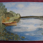 Nr 38, Moorsee, Aquarell, 30 * 40 cm