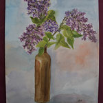 Nr 21, Bunch of lilacs, water color, 30 * 40 cm