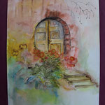 Nr 50, Door, water color, 30 * 40 cm