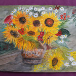 Nr 45, Bunch of sunflowers, water color, 30 * 40 cm