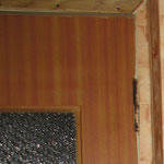 Фото 1.11. Одностворчатая кухонная дверь с остеклением (вид из кухни). Крупный план (так было).