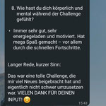 Ergebnisse nach Fitness Challenge in Online Fitness Coaching Lounge