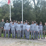 Groupe de formation Pistage que John C a instruit au centre nationale de formations de l'OFB  (région centre) (PHOTO 2017 (c) secrétariat OFB)