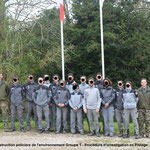 Groupe de formation Pistage que John C a instruit au centre nationale de formations de l'OFB  (région centre) (PHOTO 2017 (c) secrétariat OFB)