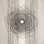 Oussema Troudi, Vibrations, acrylique et encre sur toile, 120x120cm, 2012.