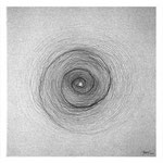 Oussema Troudi, Spirales, triptyque, crayon sur papier, (20x20cm)x3, 2012.