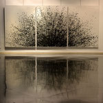 Oussema Troudi, Papillon, acrylique sur toile, 450x200cm, 2012. 