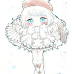 2025.1 「シマエナガちゃんドローイング」創作空間cafeアトリエ ドローイング展vol.2 展示作品