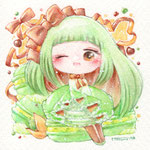 2025.9「ピスタチオマカロン」free spade tMm.様　マカロンの魔法にかけられて展　出展作品