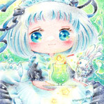 2025.9「月のメロンフロート」ARTs*LABo様　小さいcolors2025受賞者特別展　展示作品